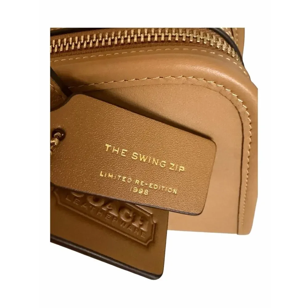 Coach Swing Zip Bag 1998 Re-Edition Tan Glove-Tanned Leather NWT Shoulder Bag